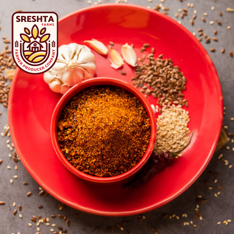 Sreshta Farms Flax Seeds Powder (Avisa Karam Podi) | Grocsy