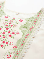 Ahalyaa Women's Traditional wear Kurta - Off-White | Grocsy