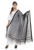 Mominos Fashion Black Cotton Square Dupatta | Grocsy