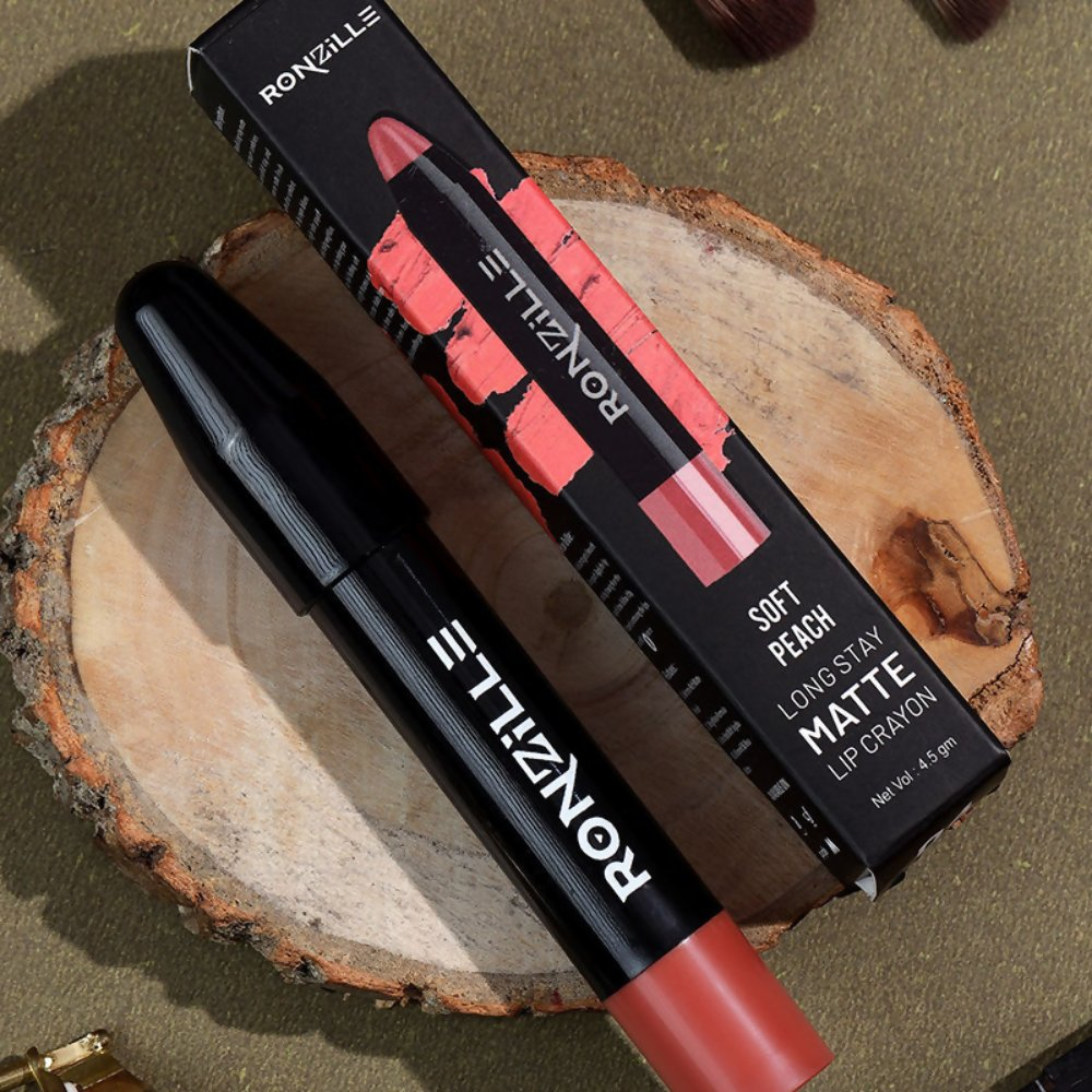 Ronzille Long Stay Matte Lip Crayon - Soft Peach | Grocsy
