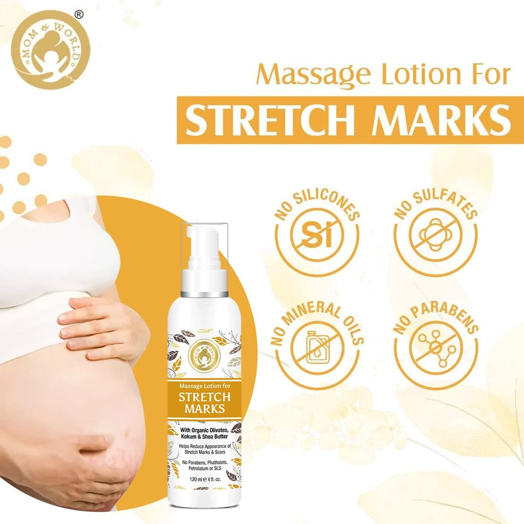 Mom & World Massage Lotion For Stretch Marks | Grocsy