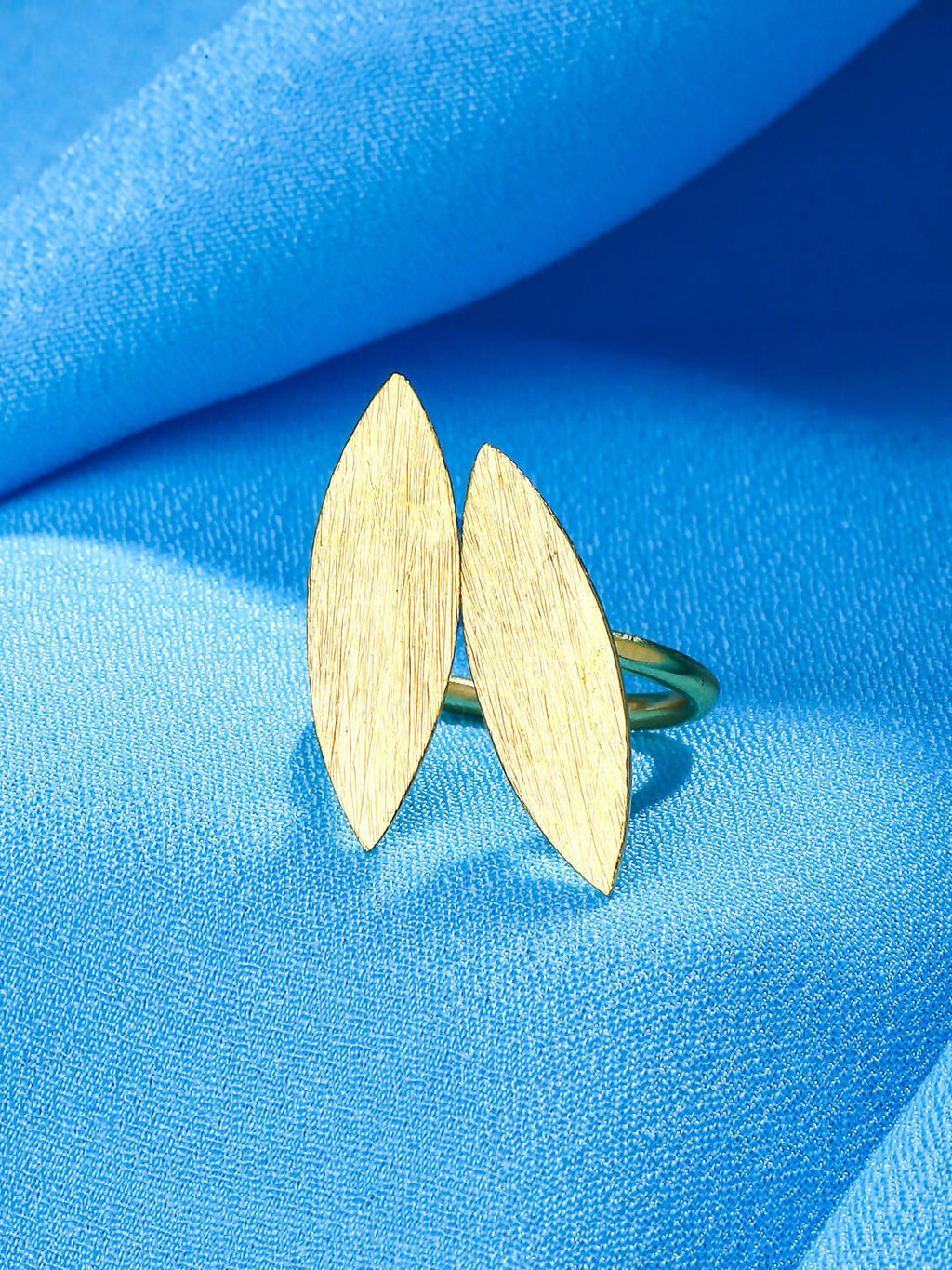NVR Women's Western Gold-Polished Ajustable Finger Ring | Grocsy