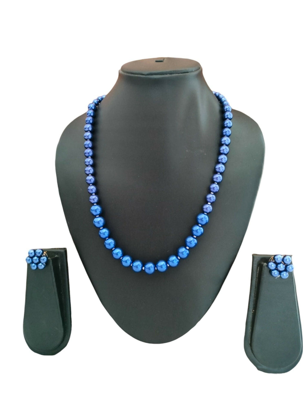 Inhanns Spectrum Everyday Pearl Sets - Single Strand - Royal Blue | Grocsy