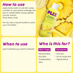 PLIX The Plant Fix Pineapple 5% Lactic Acid Body Wash Exfoliates Dry, Rough & Strawberry Skin | Grocsy