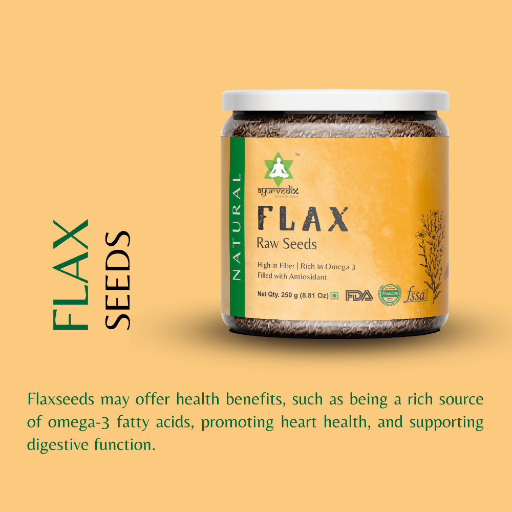 Ayurvedix High-Quality Flax Seeds | Grocsy