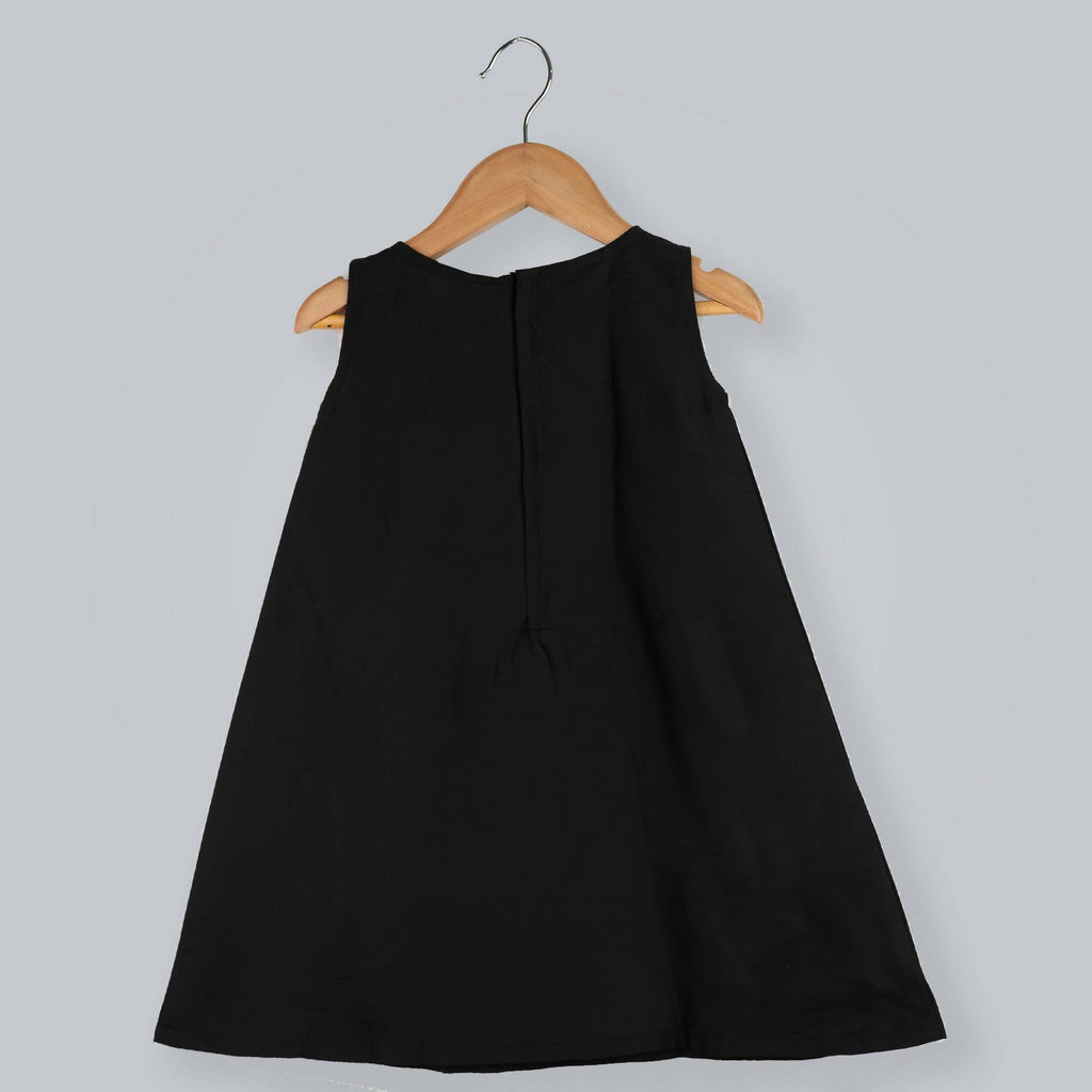 Pink Cow Fashions Black & Pink Dress With Embellishments | Grocsy