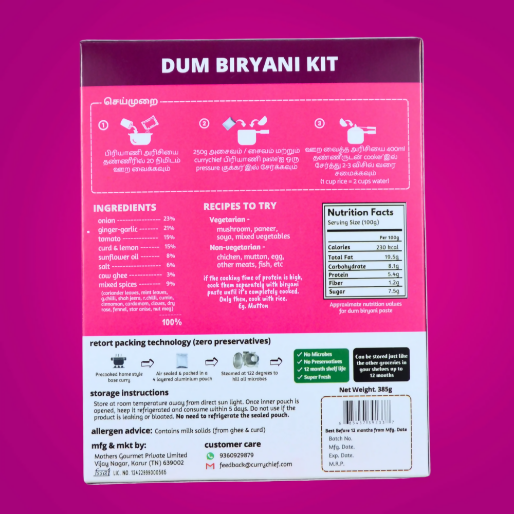CurryChief Dum Biryani Kit | Grocsy