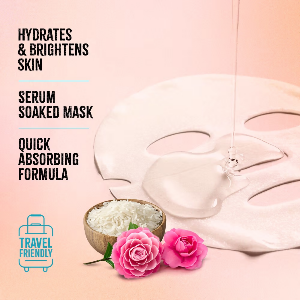 Nykaa Rice & Camellia Sheet Mask | Grocsy