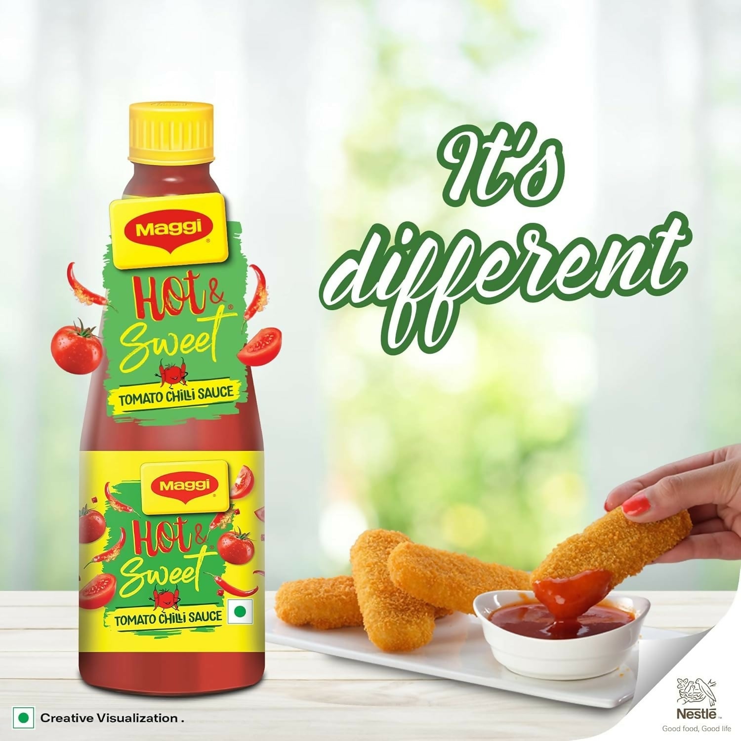 Maggi Hot & Sweet Tomato Chilli Sauce, Perfect Blend of Tomatoes & Chillies | Grocsy