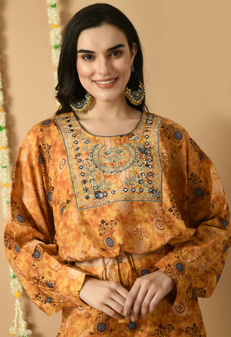 Joban Fashion Mustard Maslin Kurta Set | Grocsy