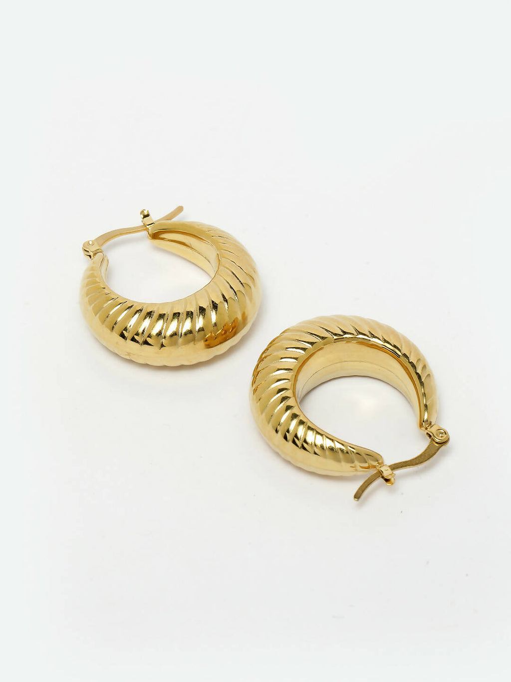 NVR Women Gold Circular Hoop Earrings | Grocsy