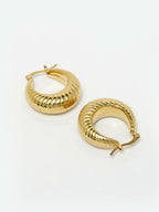 NVR Women Gold Circular Hoop Earrings | Grocsy