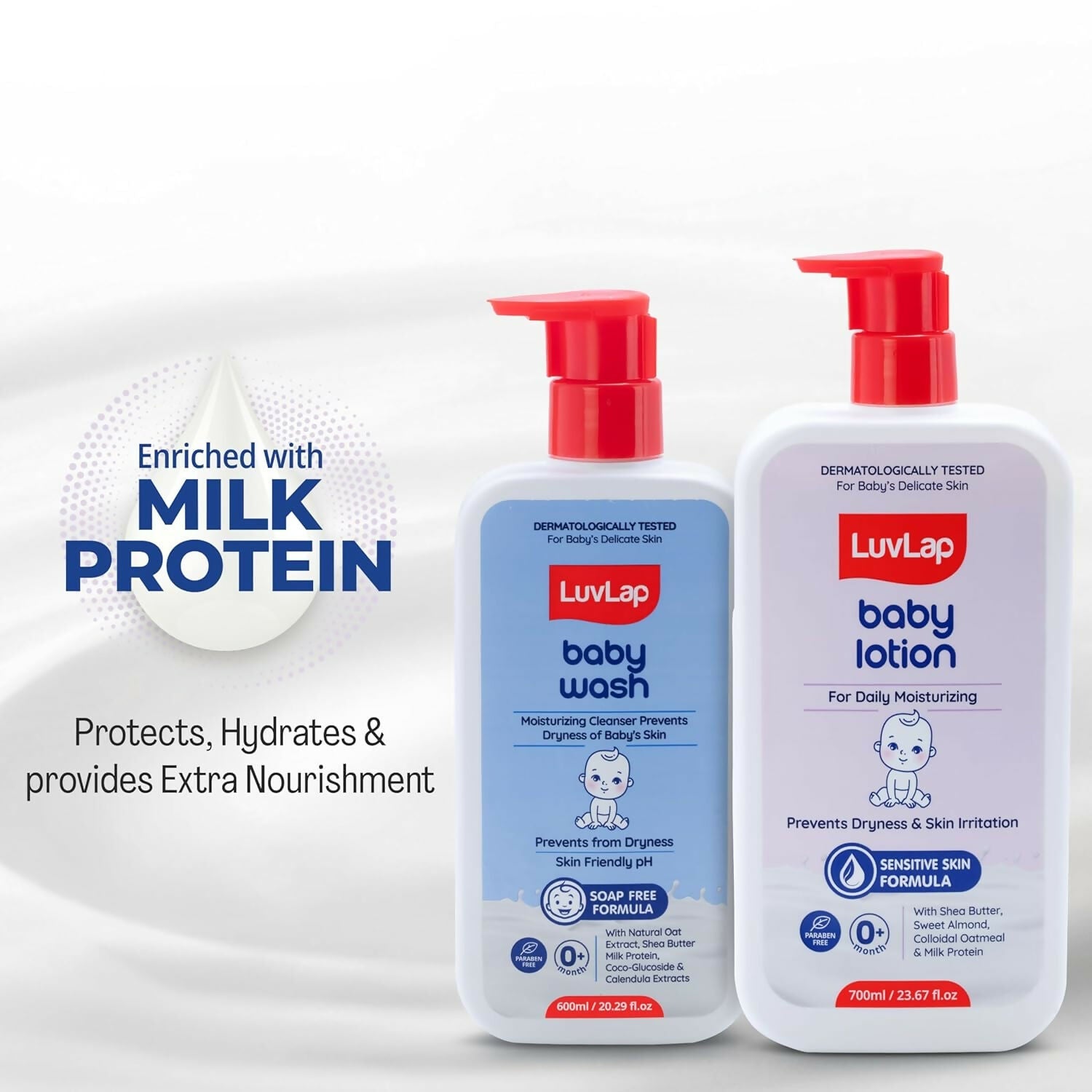 LuvLap Baby Wash + Baby Lotion Combo Set | Grocsy