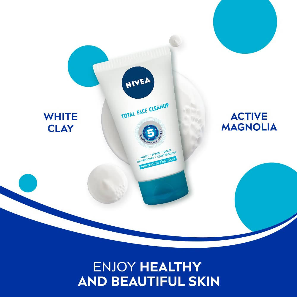 Nivea Total Face Cleanup Face Wash for Women | Grocsy
