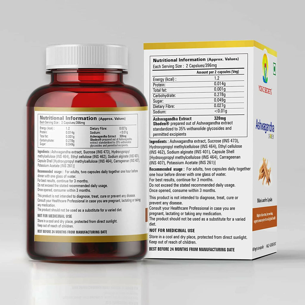 Yogic Secrets Ashwagandha Capsules | Grocsy