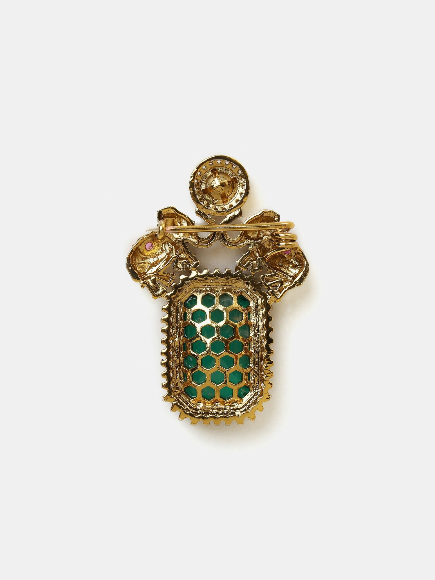 Ruby Raang Regal Green Brooch | Grocsy