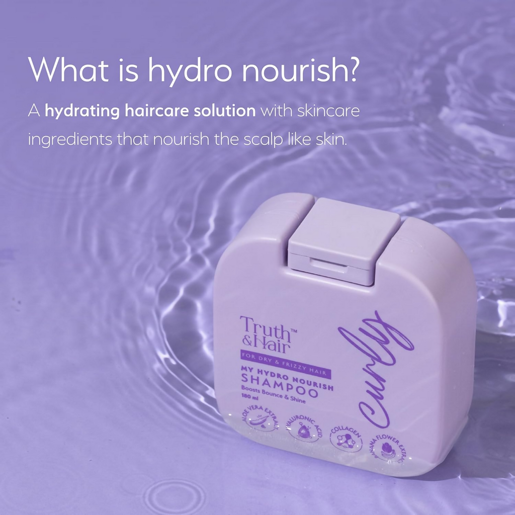 Truth & Hair Hydro Nourish Shampoo For Curly Hair With Aloevera Leaf Powder | Grocsy