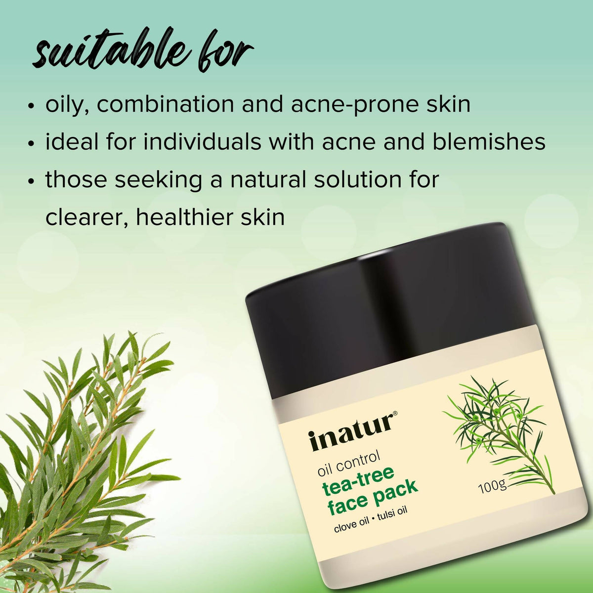 Inatur Tea Tree Face Pack | Grocsy
