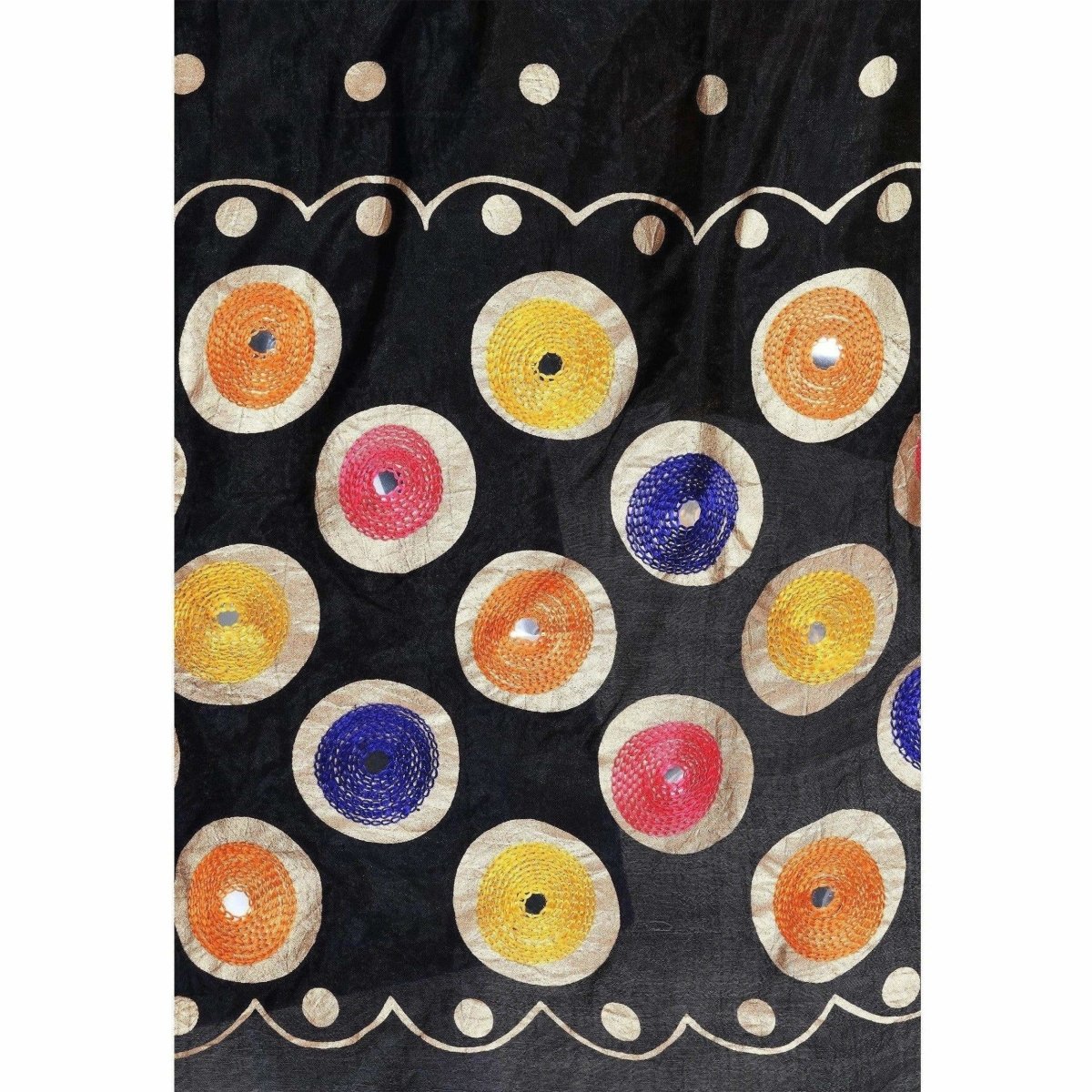 A R Silk Black Color Multi rasgulla Silk Dupattas and Chunnis | Grocsy