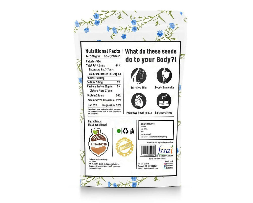 Ultranosh Premium Quality Flax Seeds | Grocsy