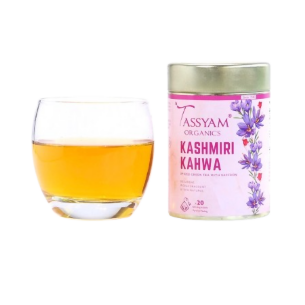 Tassyam Organics Kashmiri Kahwa Biodegradable Tea Bags | Grocsy