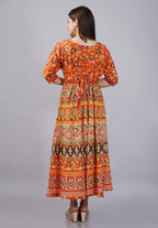 Vamika Multicolor Cotton Printed Party/Casual Wear Kurti (GAM16K) | Grocsy