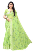 Vamika Green Chanderi Designer Saree | Grocsy