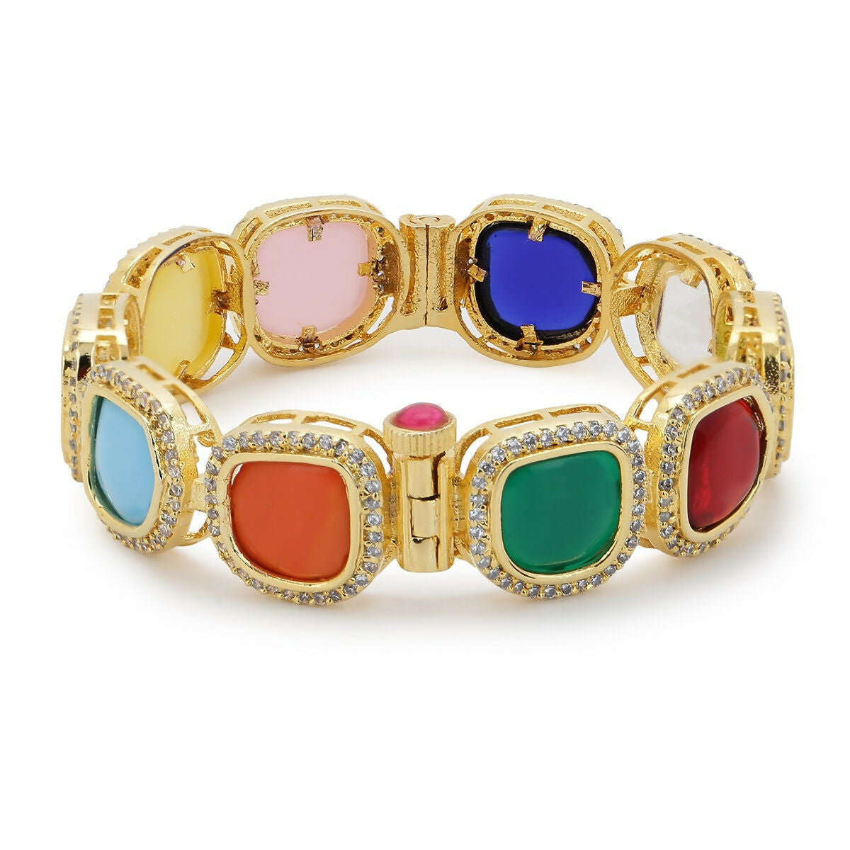 Navratan Bangle- Ruby Raang | Grocsy