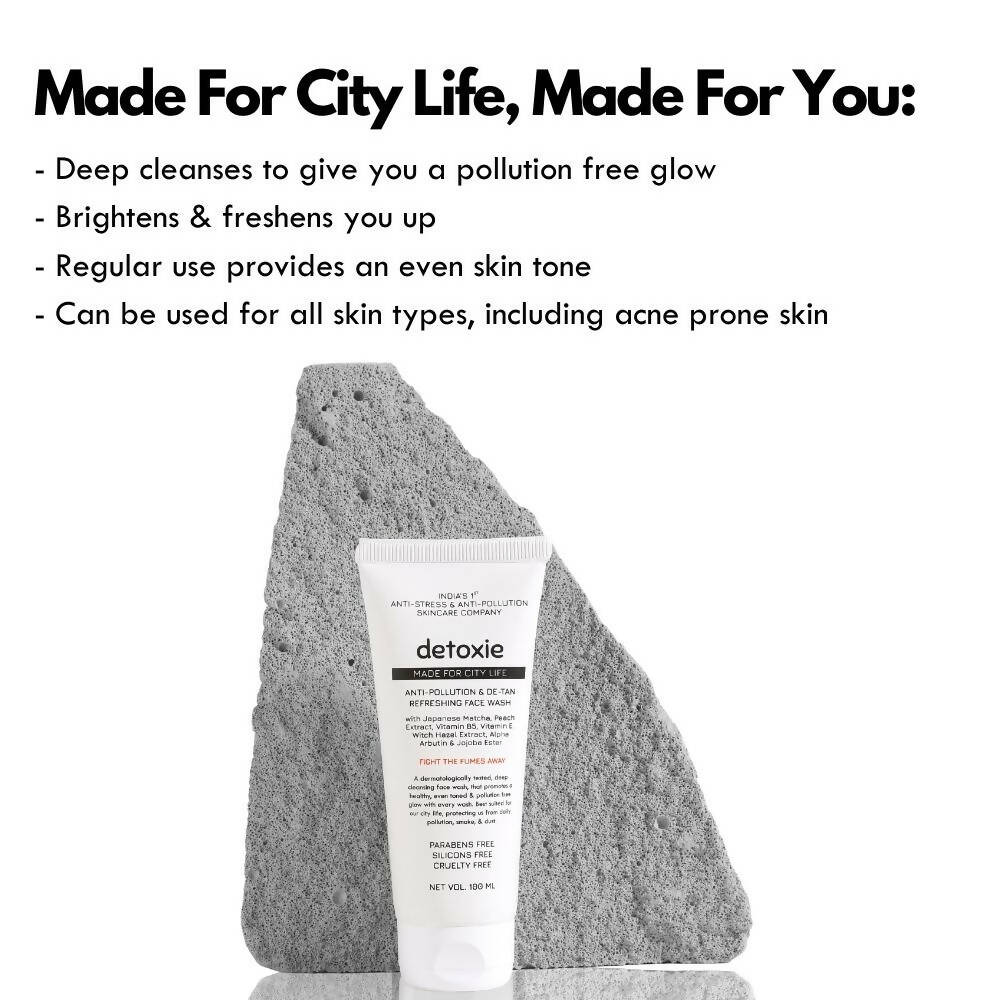 Detoxie Anti-Pollution & De-Tan Refreshing Face Wash | Grocsy