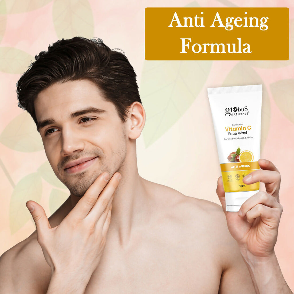 Globus Naturals Anti Ageing Globus Naturals Anti-Ageing Skin Brightening Vitamin C Face Wash | Grocsy