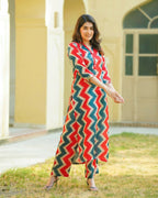 Aayaa Pure Muslin printed Kurti & Pant - Multi Color | Grocsy