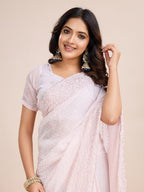 kasee Embellished Poly Georgette Ready to Wear Saree | Grocsy