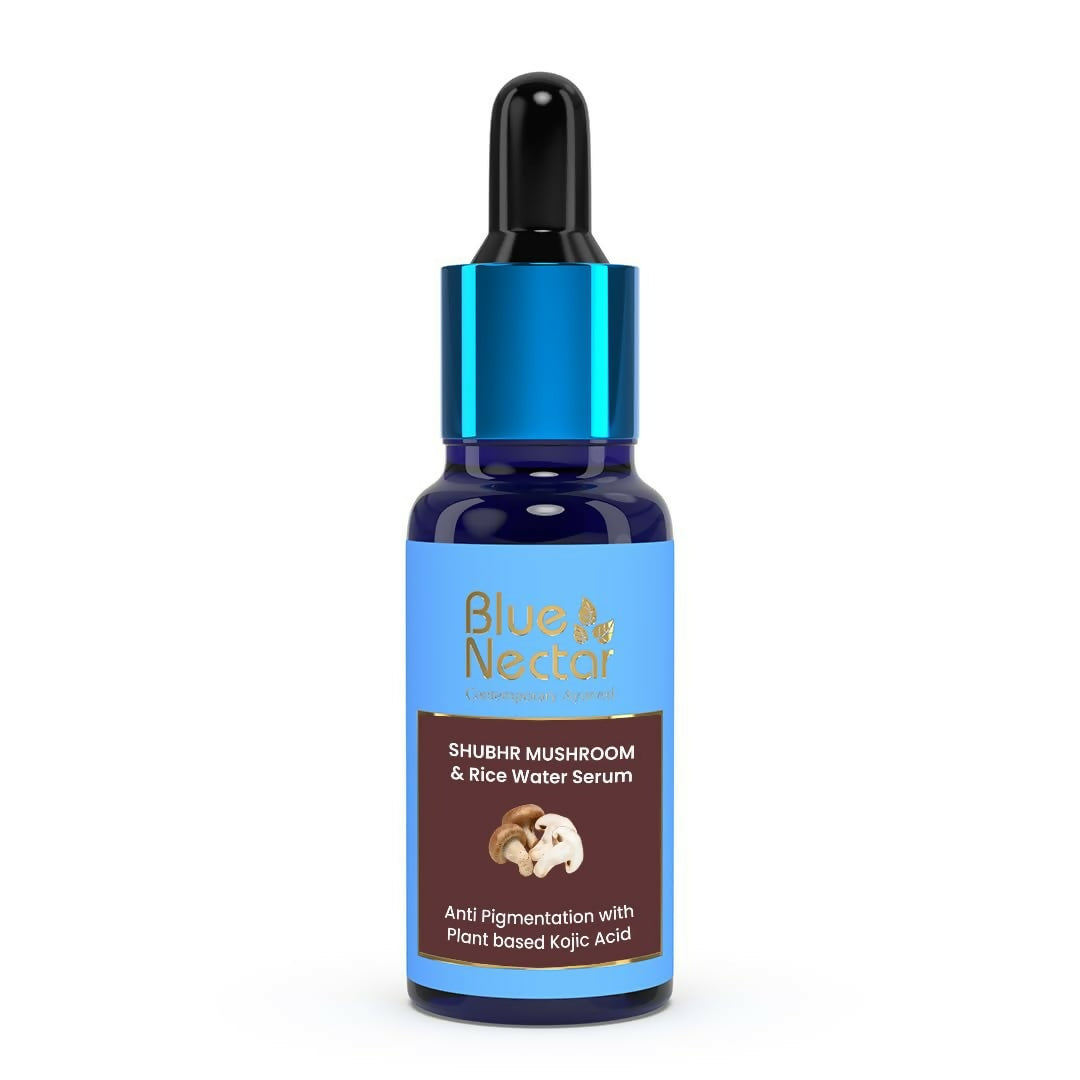 Blue Nectar Plant Based Kojic Acid Serum with Rice Water & Mushroom for Pigmentation & Dark Spots Removal | Grocsy