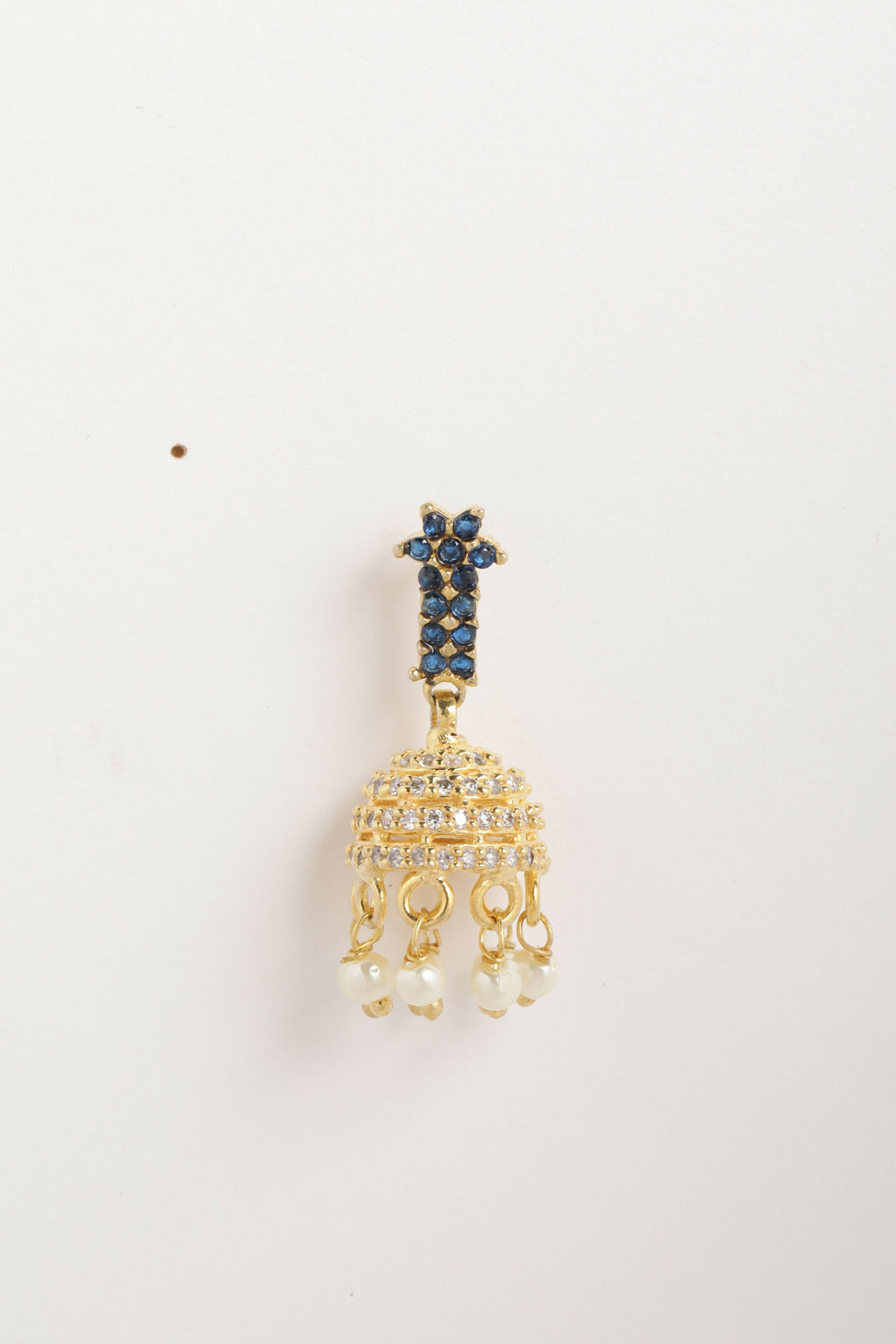 Nuyug 22K Gold Plated Sage Belle Mini Jhumki Earrings | Grocsy