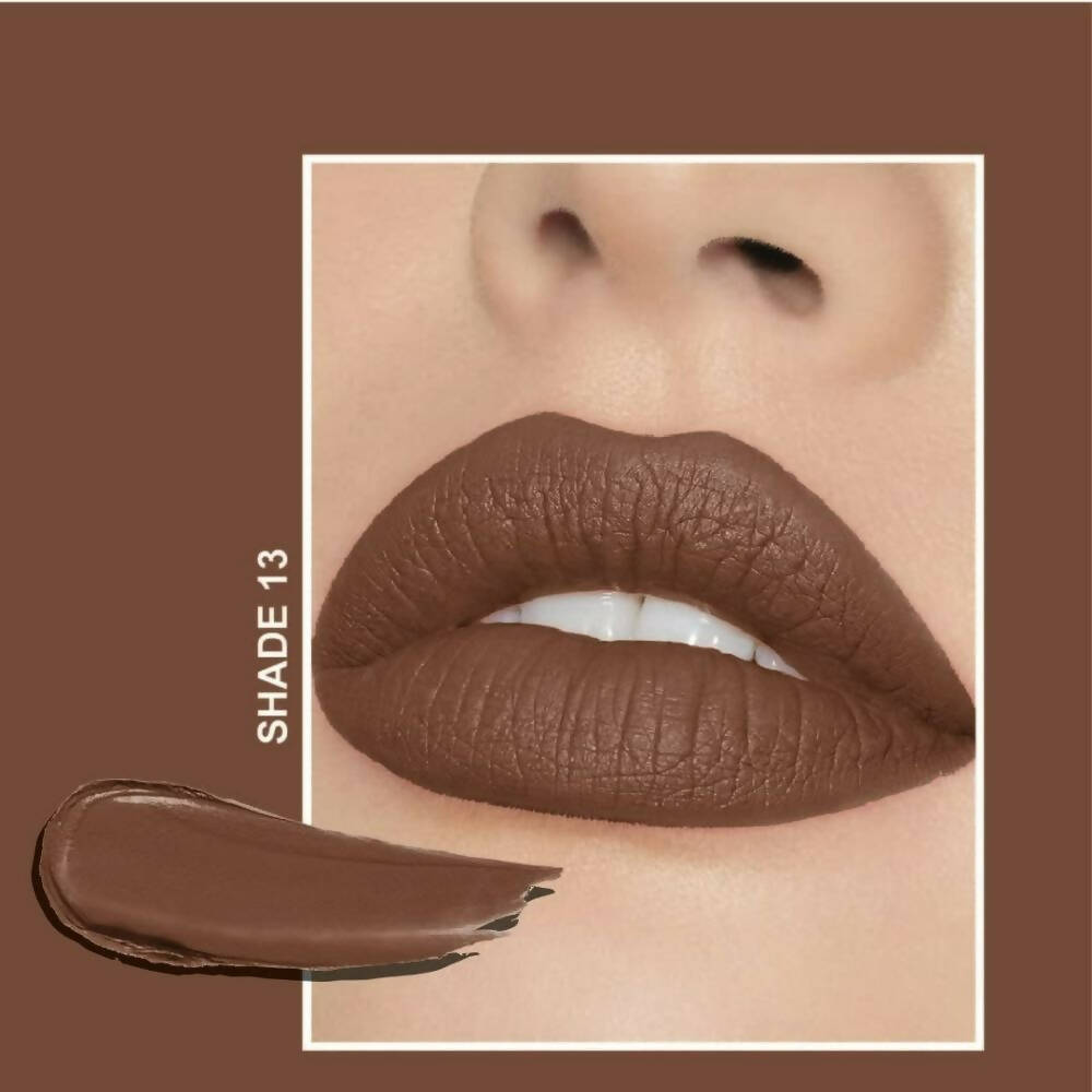 Flicka Tomato Nude Matte Finish Lipstick Shade 13 | Grocsy