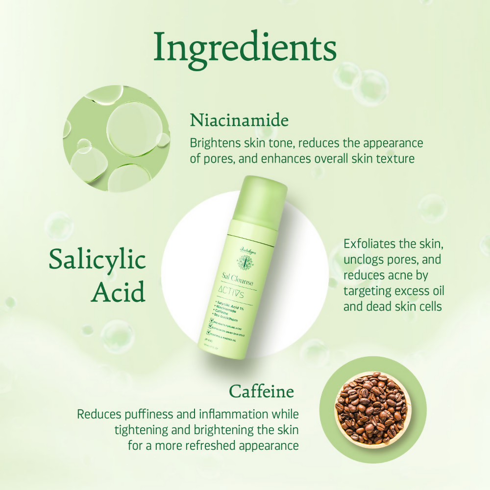 Indulgeo Essentials Sal Cleanse - Salicylic Acid Foaming Face Wash | Grocsy