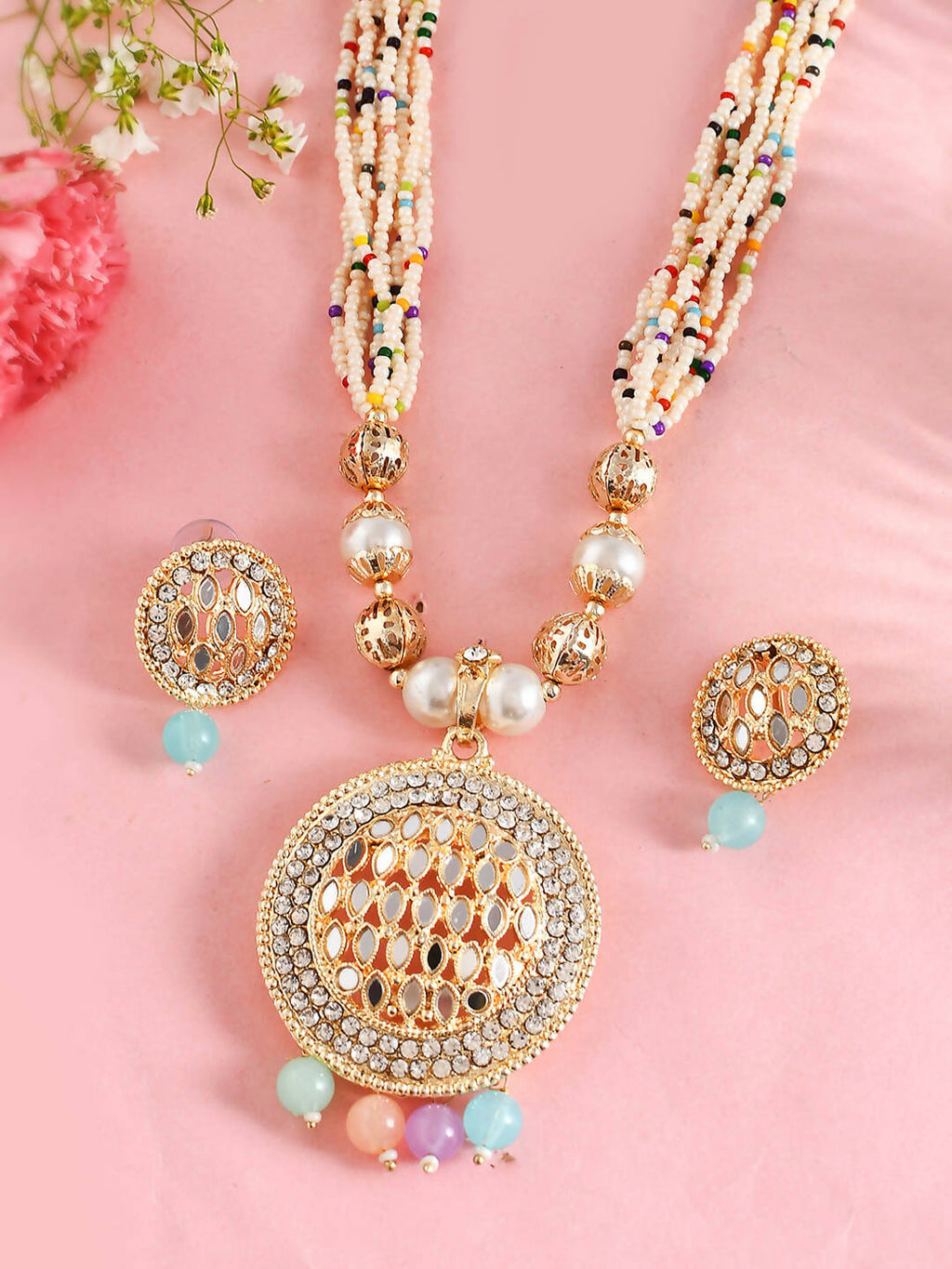 VOJ Women Multi Color stainless steel Jewellery Set