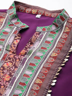 Ahalyaa Women's Traditional wear Kurta Set - Burgundy | Grocsy
