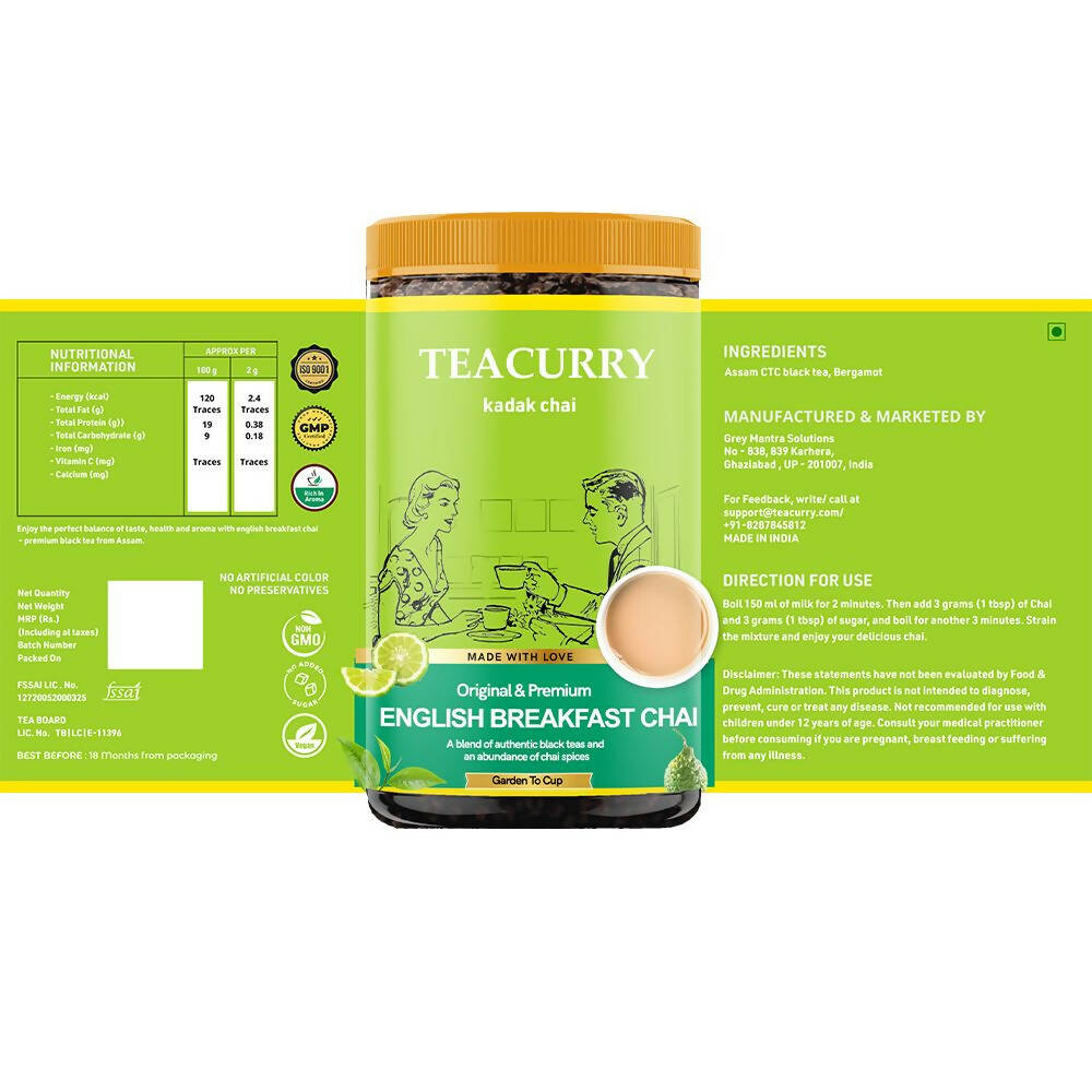 Teacurry English Breakfast Chai Powder | Grocsy
