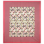 Vamika Printed Cotton Pink & Multicolor Bedsheet With Pillow Covers (LEOC_CHKM_P) | Grocsy