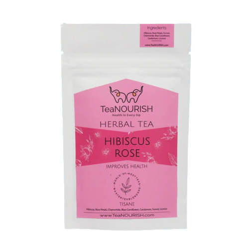 TeaNourish Hibiscus Rose Herbal Tea | Grocsy