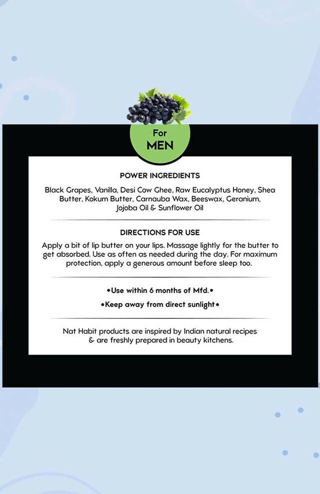 Nat Habit Black Grape Lip Butter | Grocsy