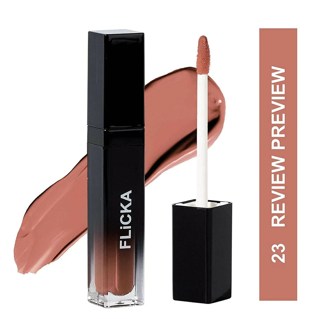 FLiCKA Set and Attack Liquid Matte Lipstick 23 Review Preview - Nude | Grocsy