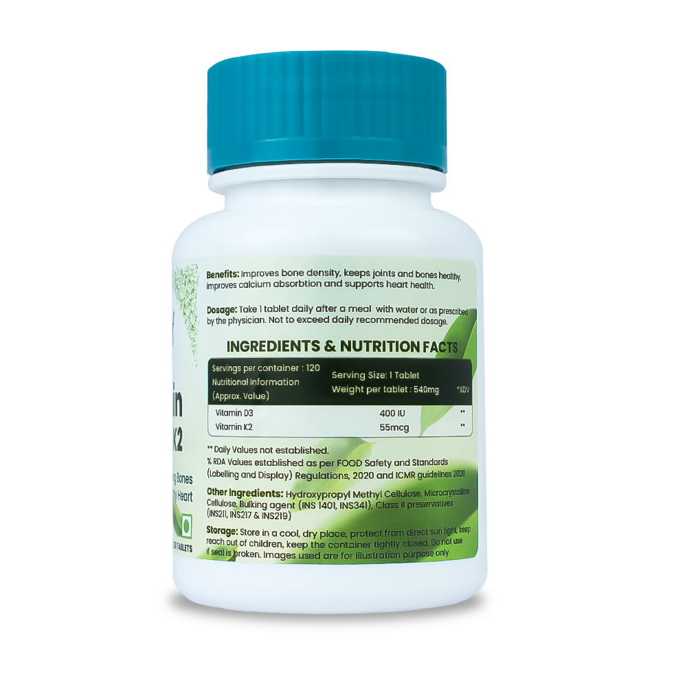 Sprowt Vitamin D3 + K2 Help in Strong Bones Tablets | Grocsy