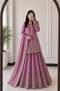 Teeya Creation Womens New Latest Heavy Embroidery Sequins Work Lehenga Set - Pink | Grocsy