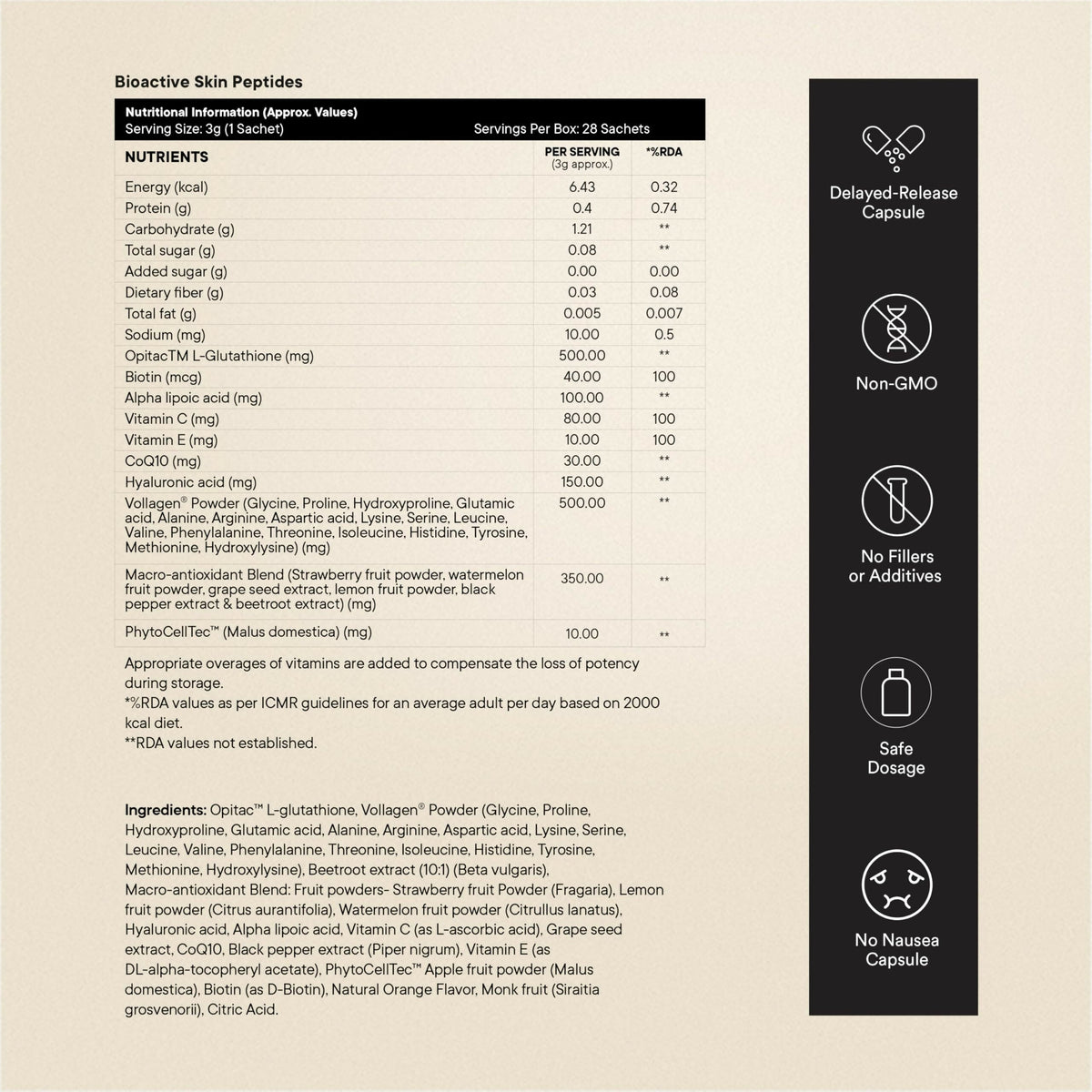 Wellbeing Nutrition Skin Fuel Pro+ - Valencia Orange Flavour, Reduced Pigmentation & Dark Spots, Brightens Skin Tone, Anti-aging - Limited Time Offer | Grocsy