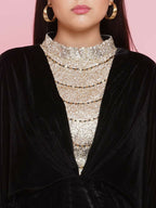 Joban Fashion Black Velvet Gown | Grocsy