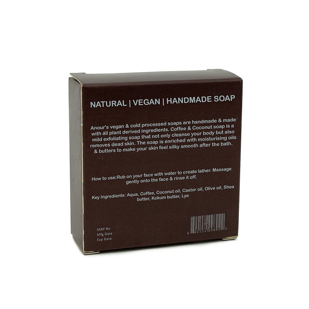 Anour Coffee & Coconut Vegan Body Soap | Grocsy