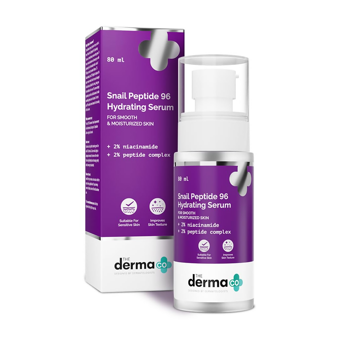 The Derma Co Snail Peptide 96 Hydrating Serum With Niacinamide & Peptide Complex For Smooth & Moisturized Skin | Grocsy