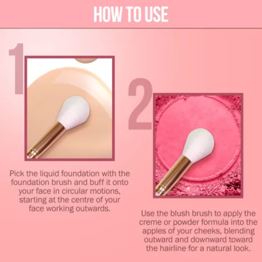 NY Bae Pro Dual Brush- Foundation & Blush | Grocsy